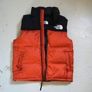 North Face Men's Puffer Vest Size Small Orange Black Colorway 1996 Retro